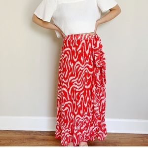 Dolan Anthropologie wrap maxi skirt